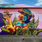 Murales de Mayahuel y Ehécatl / Zero3 / Ciudad de México