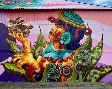 Murales de Mayahuel y Ehécatl / Zero3 / Ciudad de México