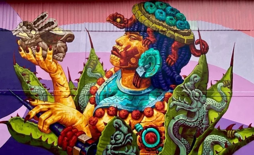 Murales de Mayahuel y Ehécatl / Zero3 / Ciudad de México